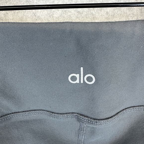 ALO Vitality Mesh Leggings Womens Size Small Slate Gray Pull On Yoga Performance - Picture 5 of 10